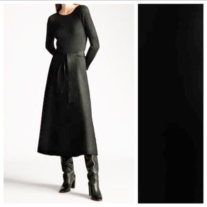 Massimo Dutti Black Midi Dress